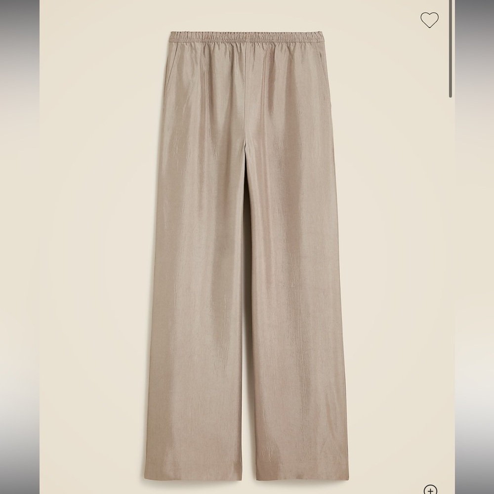 NWT J.Crew Stratus Pant in Textured Satin